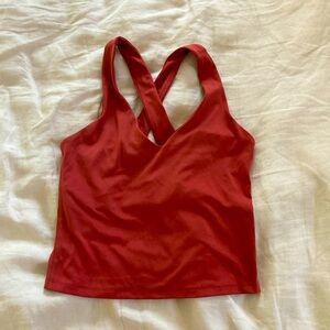 Girlfriend collective Zoe Super Stretch Tank in Lava size small